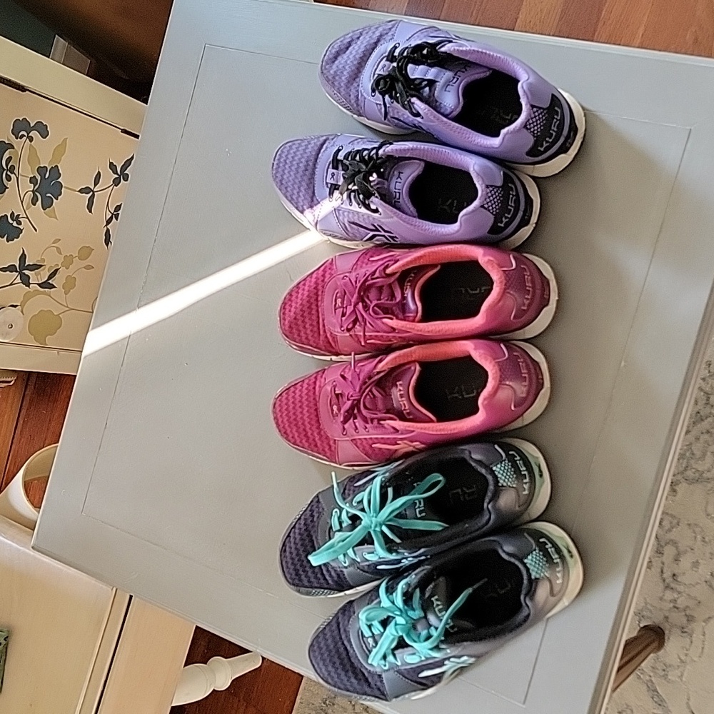 3 pairs of Kuru orthopedic sneakers.